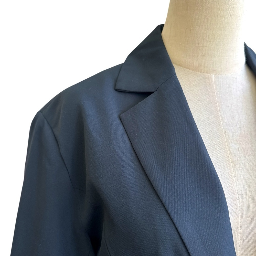 Anthropologie Blazer Fitted Button Down Black Jacket Business Casual Size 8 New - Picture 4 of 14